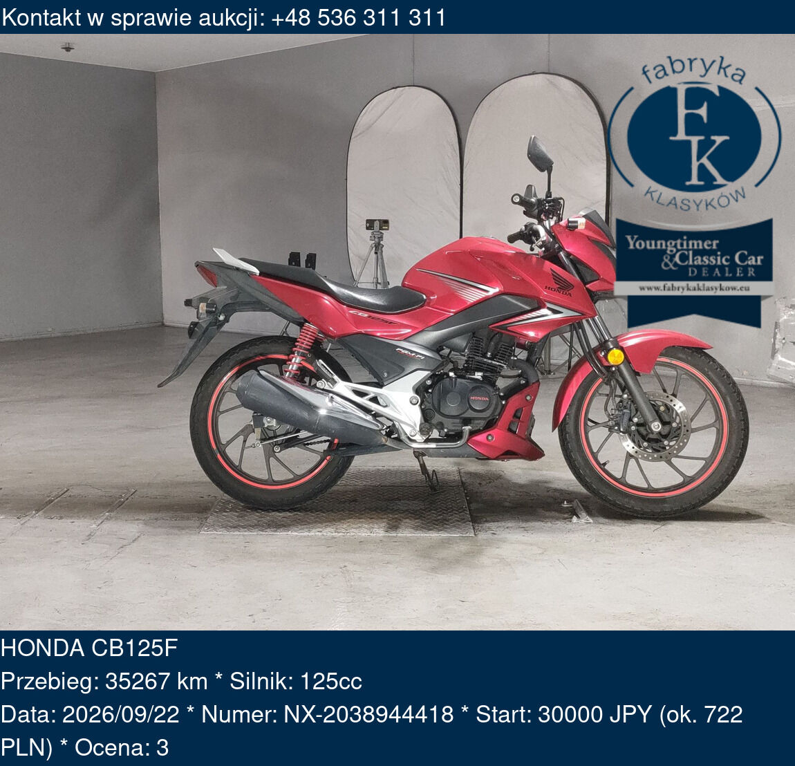 HONDA CB125F  - zdjęcie 2