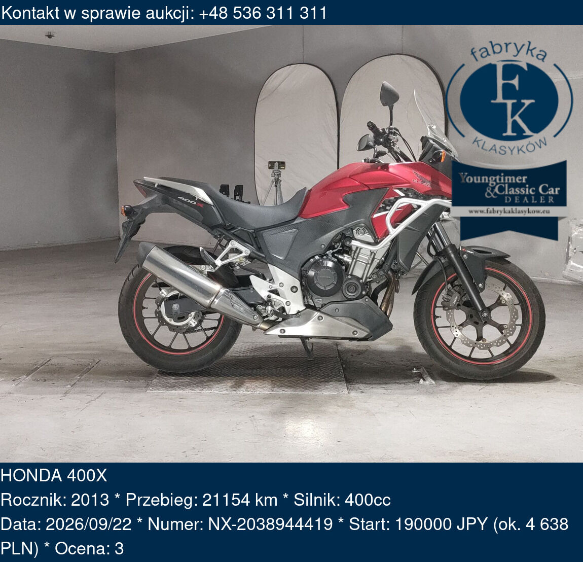 HONDA 400X 2013 - zdjęcie 2