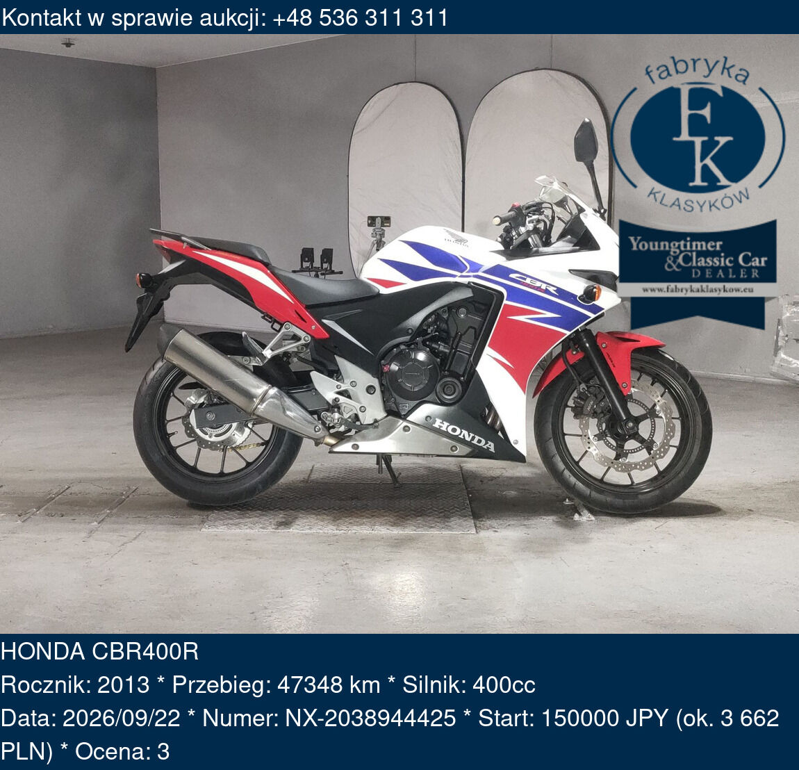 HONDA CBR400R 2013 - zdjęcie 2