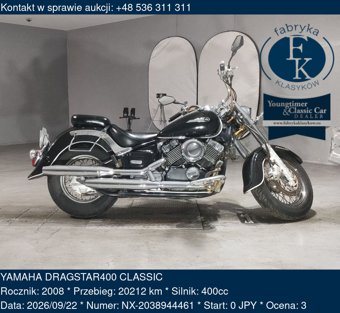 YAMAHA DRAGSTAR400 CLASSIC 2008 - zdjęcie 2