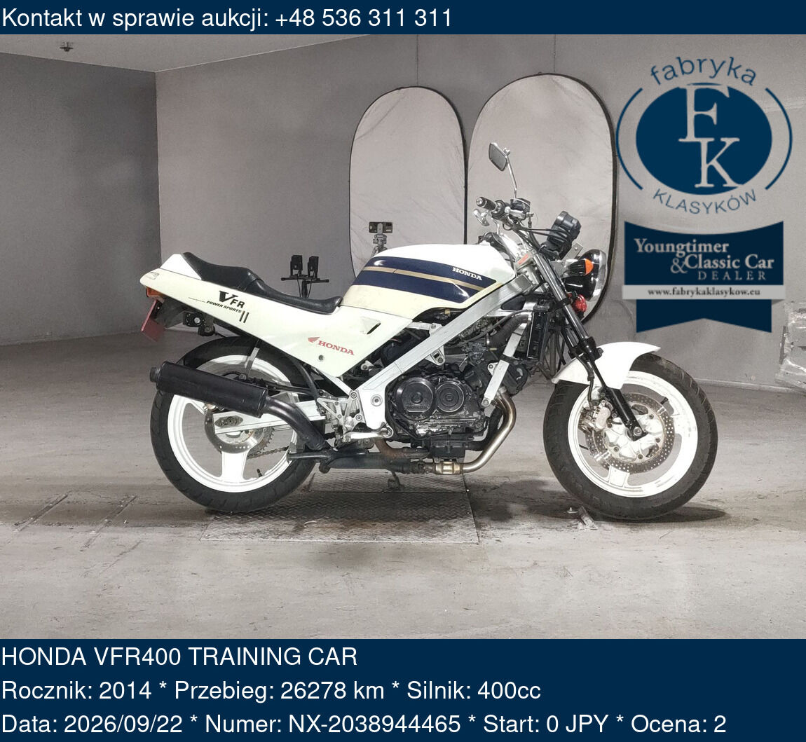 HONDA VFR400 TRAINING CAR 2014 - zdjęcie 2