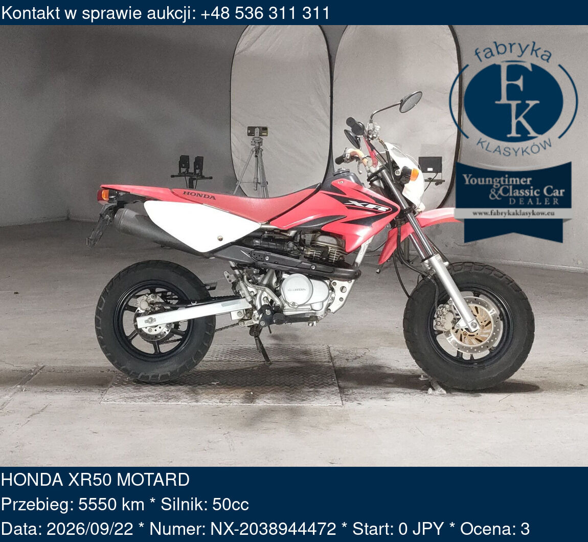 HONDA XR50 MOTARD  - zdjęcie 2