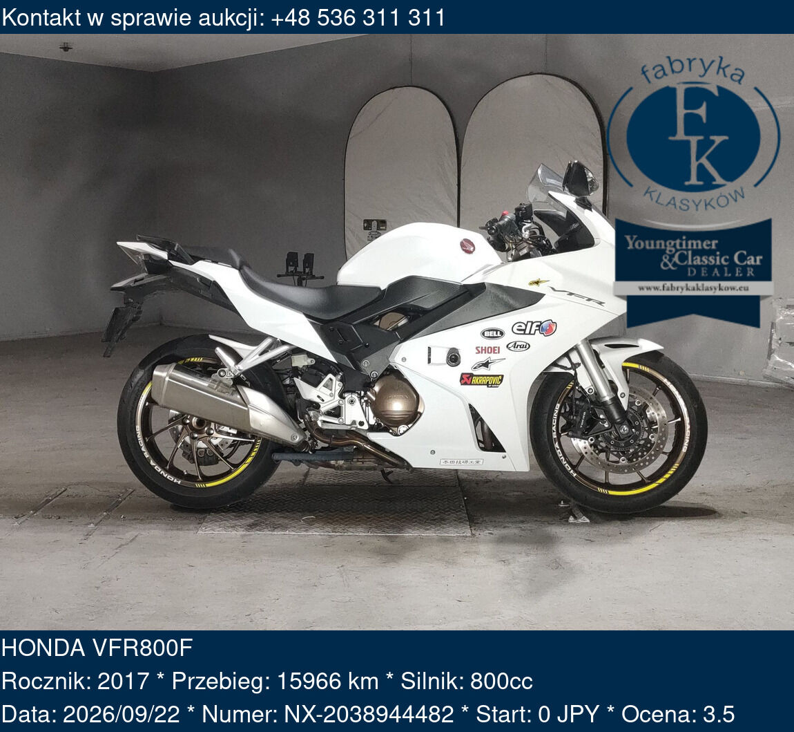 HONDA VFR800F 2017 - zdjęcie 2