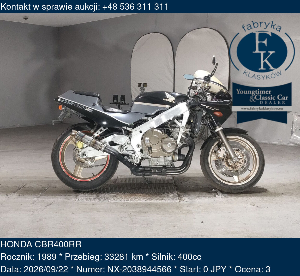 HONDA CBR400RR 1989 - zdjęcie 2