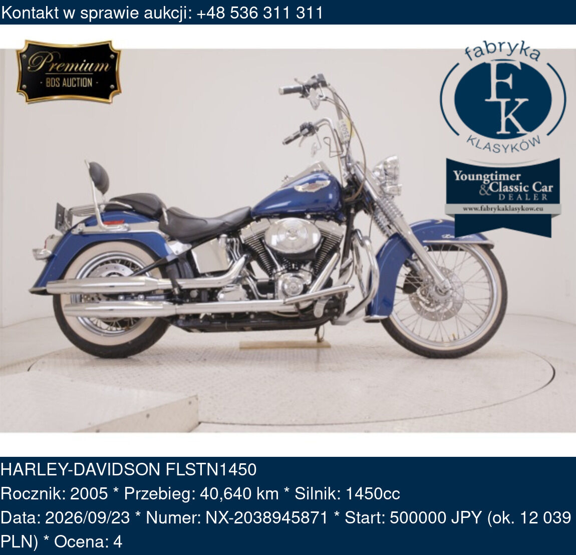 HARLEY-DAVIDSON FLSTN1450 2005 - zdjęcie 2
