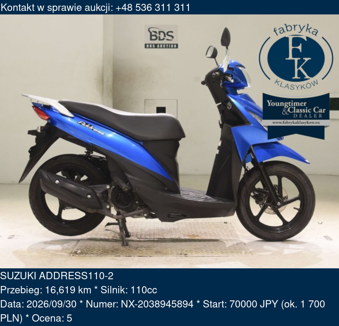SUZUKI ADDRESS110-2  - zdjęcie 2