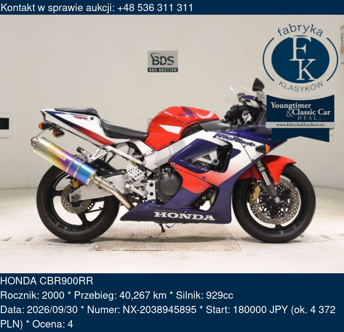HONDA CBR900RR 2000 - zdjęcie 2