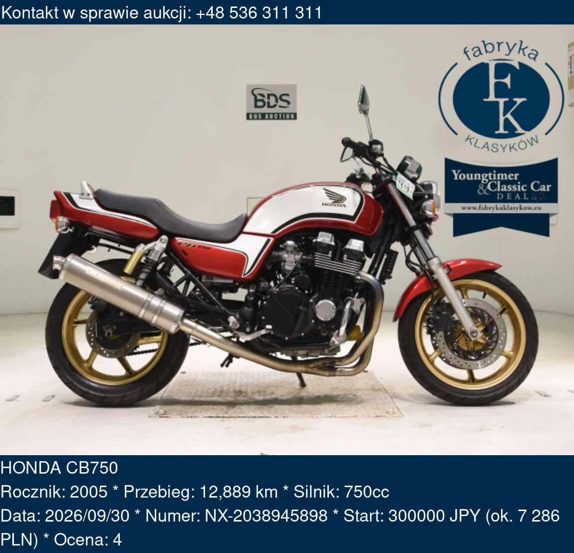 HONDA CB750 2005 - zdjęcie 2