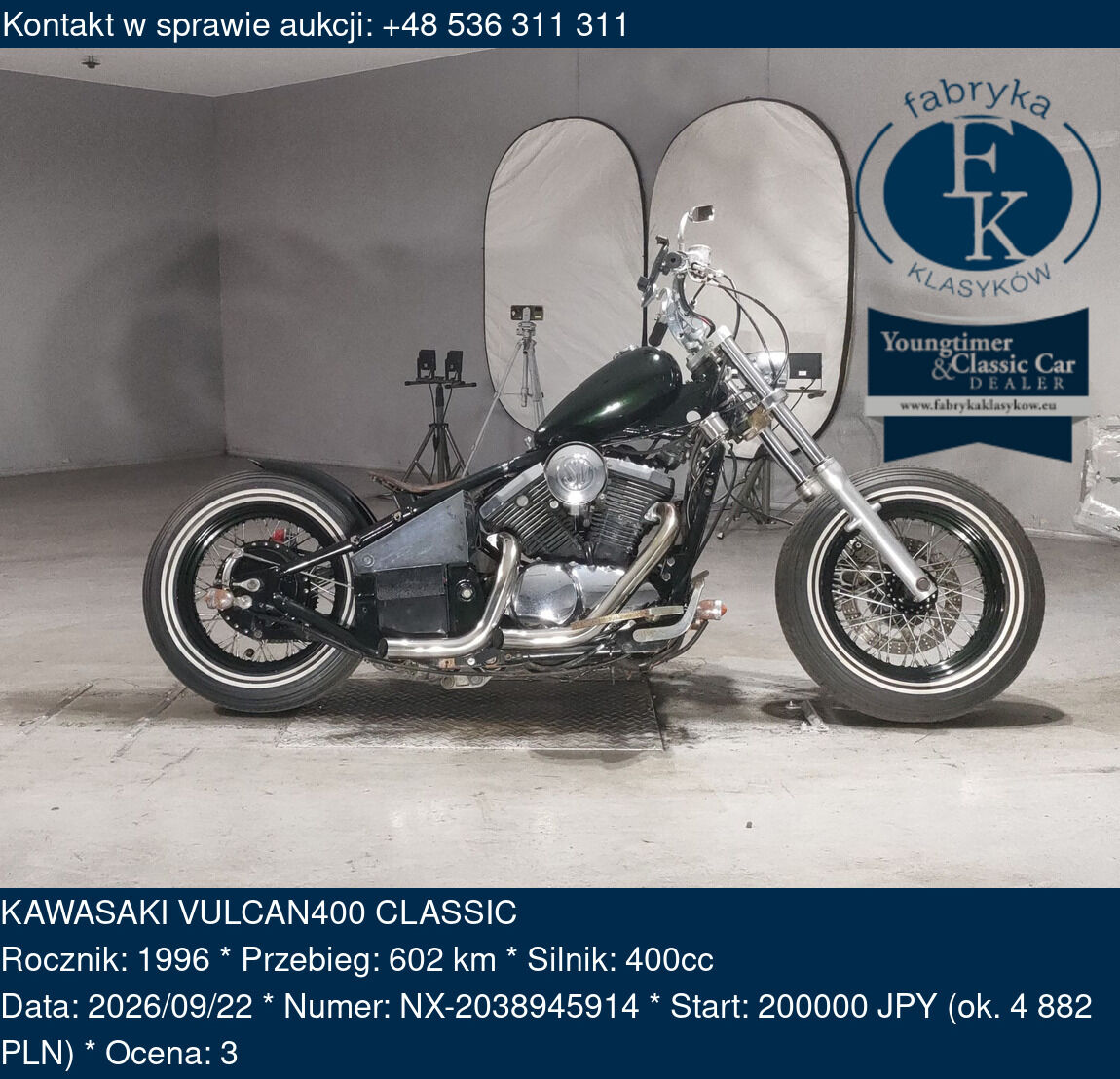 KAWASAKI VULCAN400 CLASSIC 1996 - zdjęcie 2
