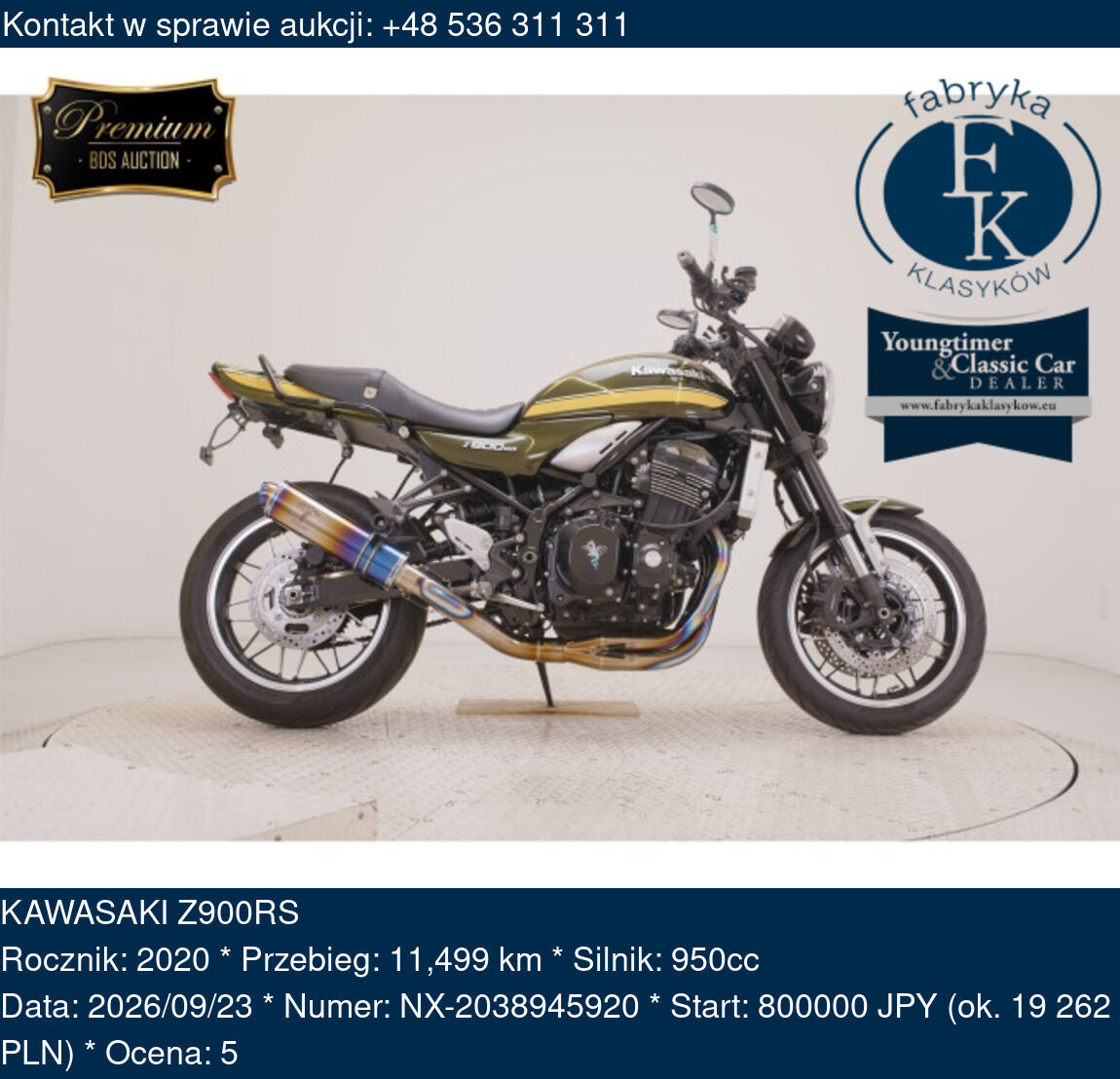 KAWASAKI Z900RS 2020 - zdjęcie 2