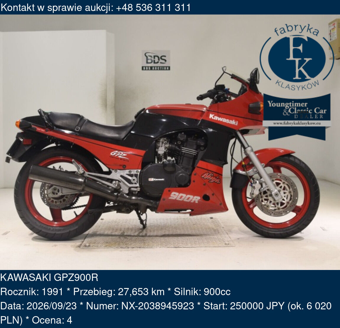 KAWASAKI GPZ900R 1991 - zdjęcie 2