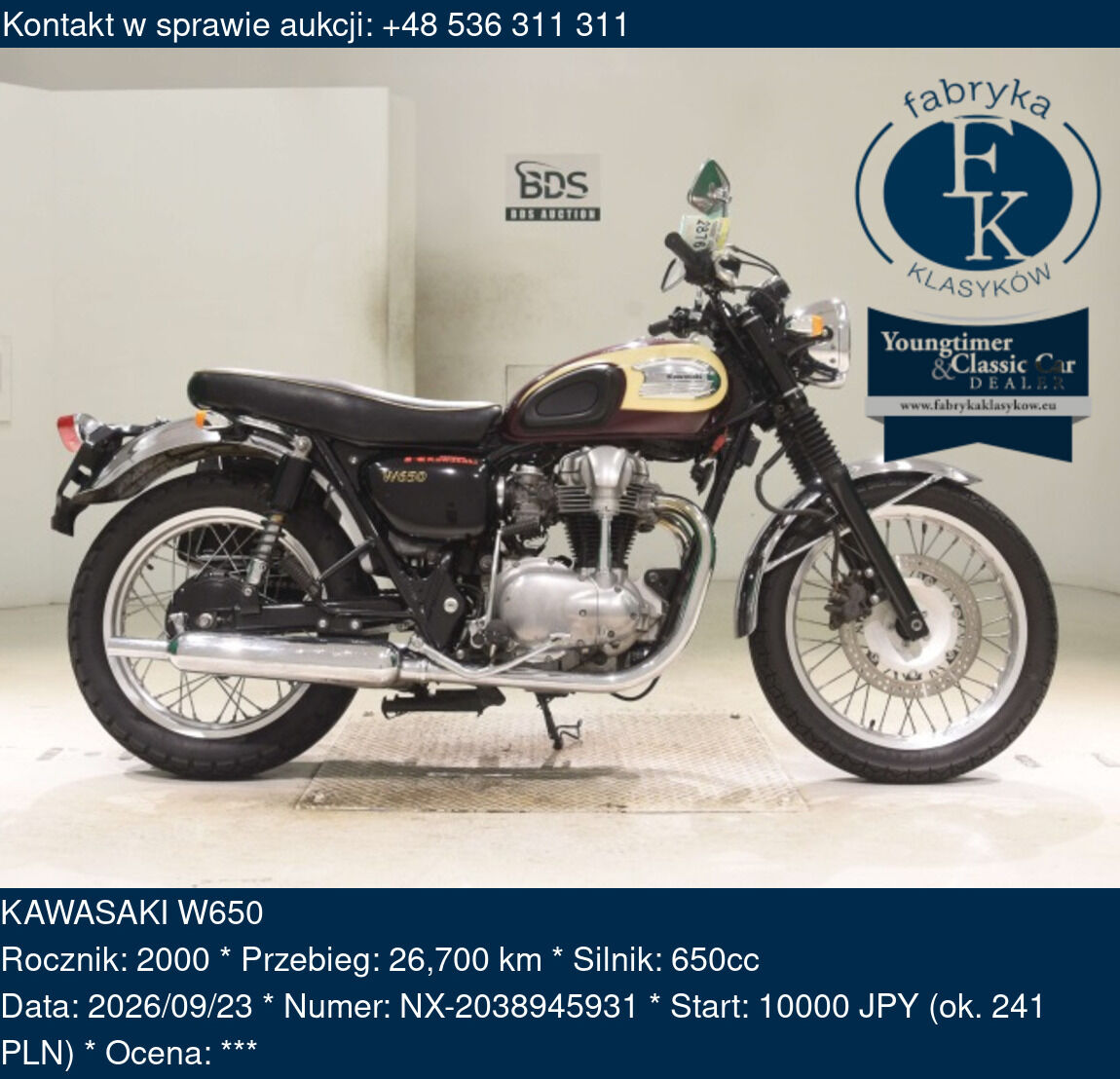 KAWASAKI W650 2000 - zdjęcie 2