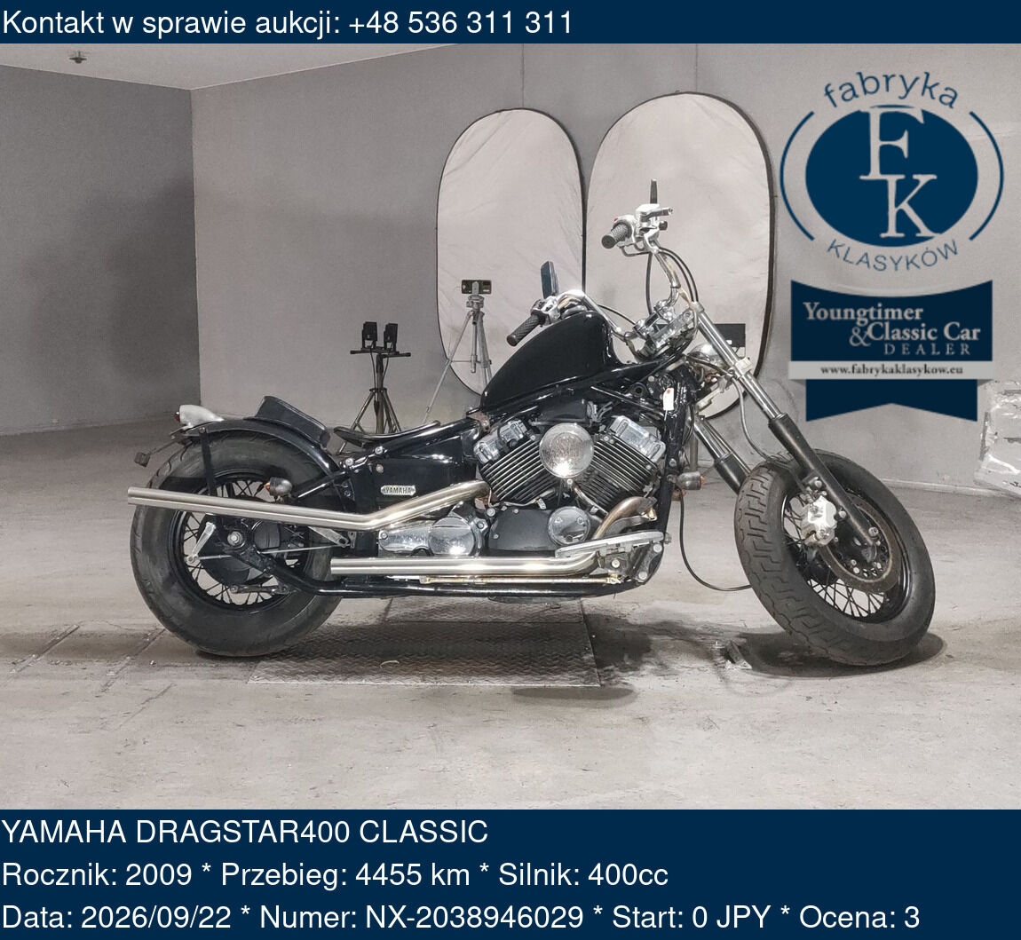 YAMAHA DRAGSTAR400 CLASSIC 2009 - zdjęcie 2