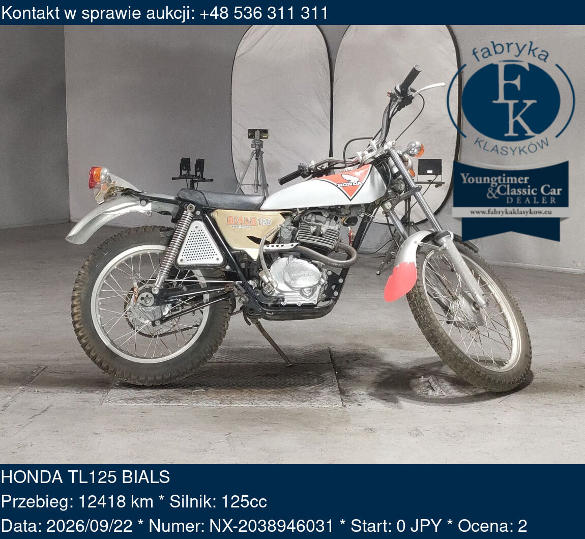 HONDA TL125 BIALS  - zdjęcie 2