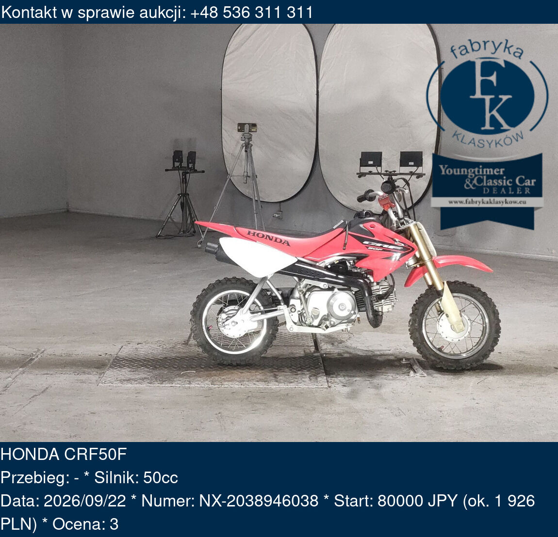 HONDA CRF50F  - zdjęcie 2