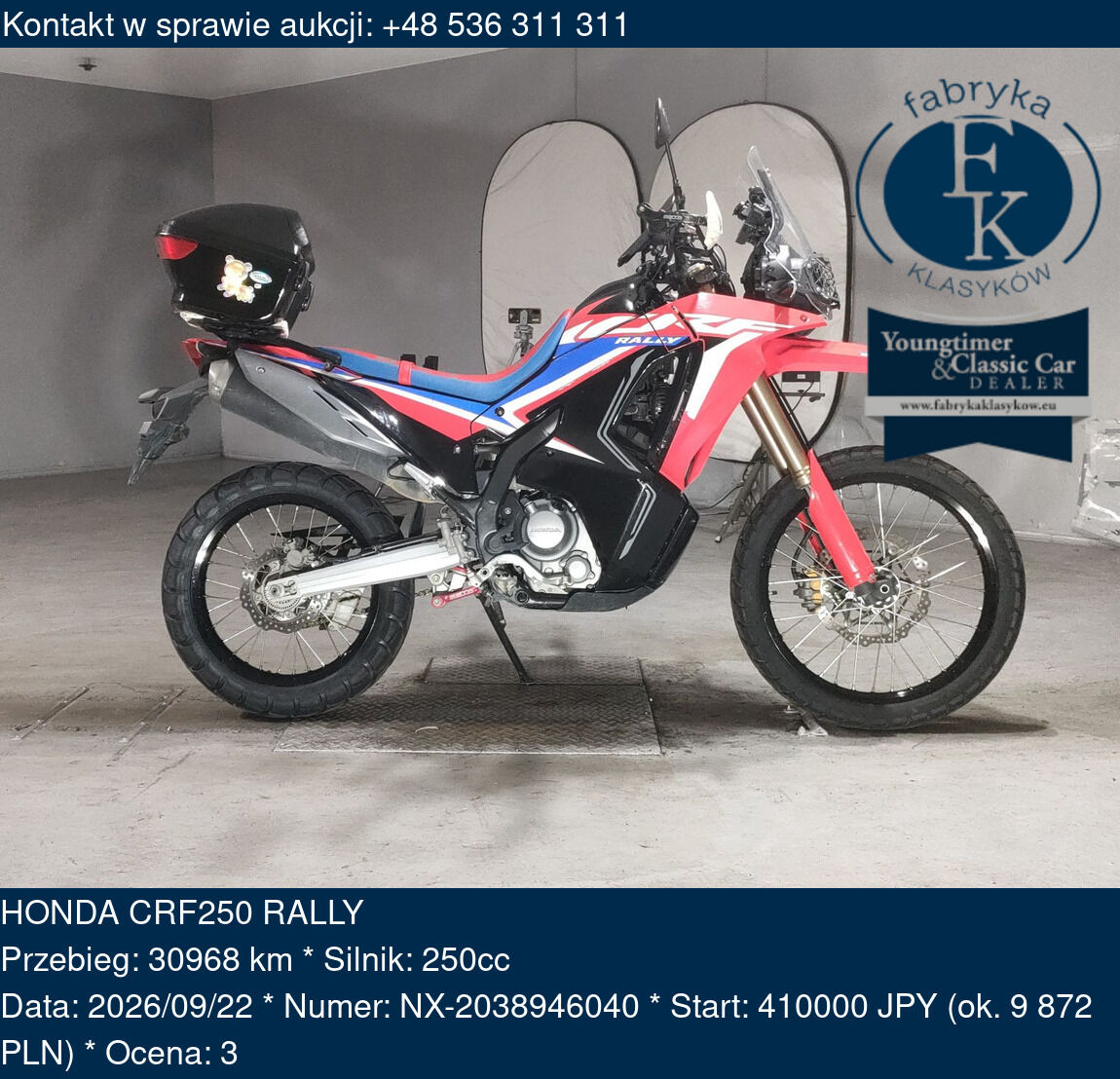 HONDA CRF250 RALLY  - zdjęcie 2