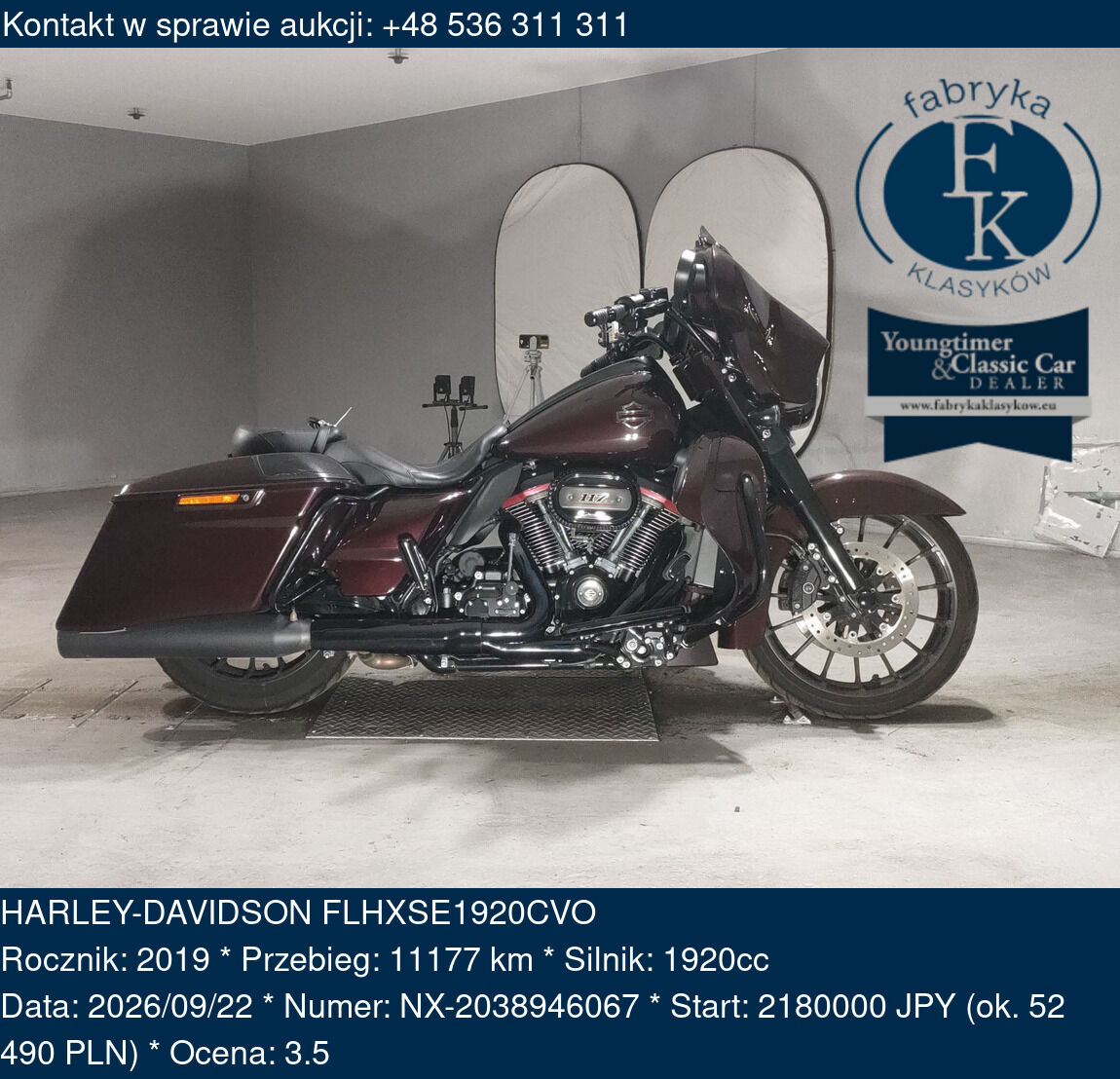 HARLEY-DAVIDSON FLHXSE1920CVO 2019 - zdjęcie 2