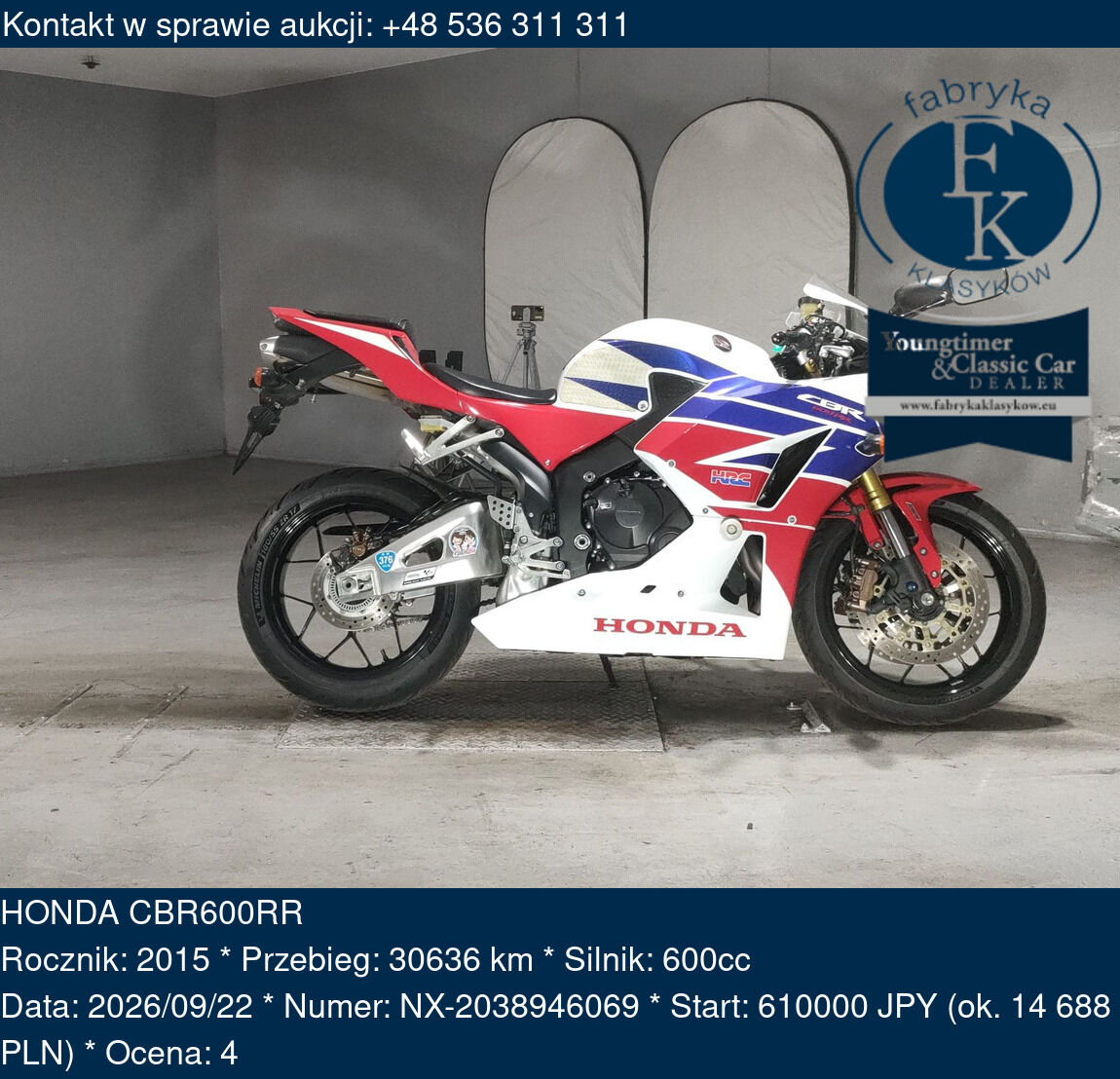 HONDA CBR600RR 2015 - zdjęcie 2