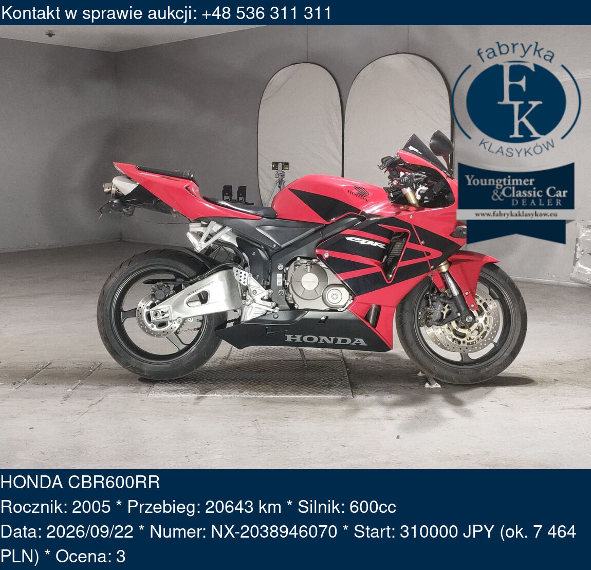 HONDA CBR600RR 2005 - zdjęcie 2