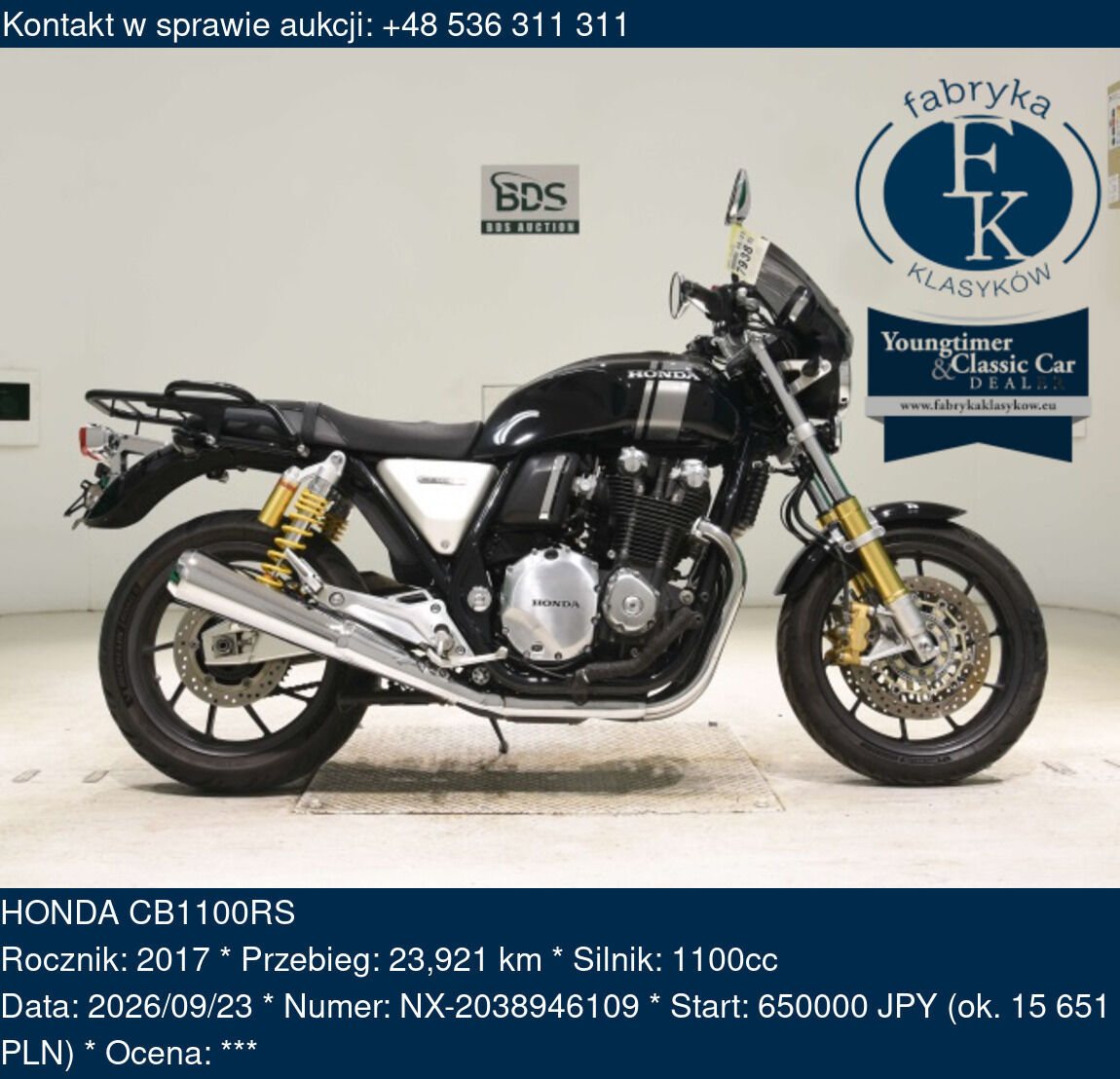 HONDA CB1100RS 2017 - zdjęcie 2