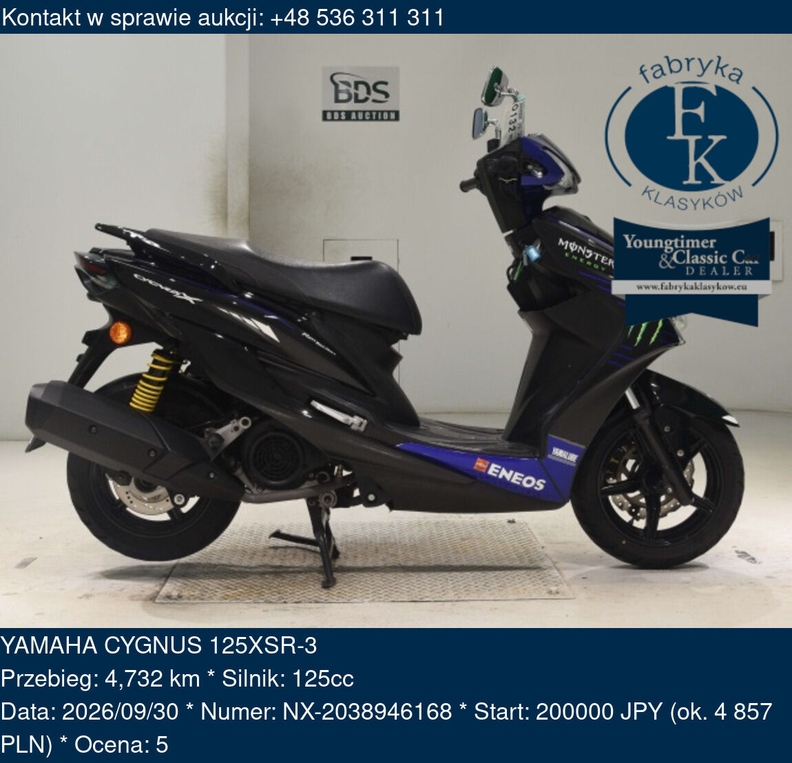 YAMAHA CYGNUS 125XSR-3  - zdjęcie 2