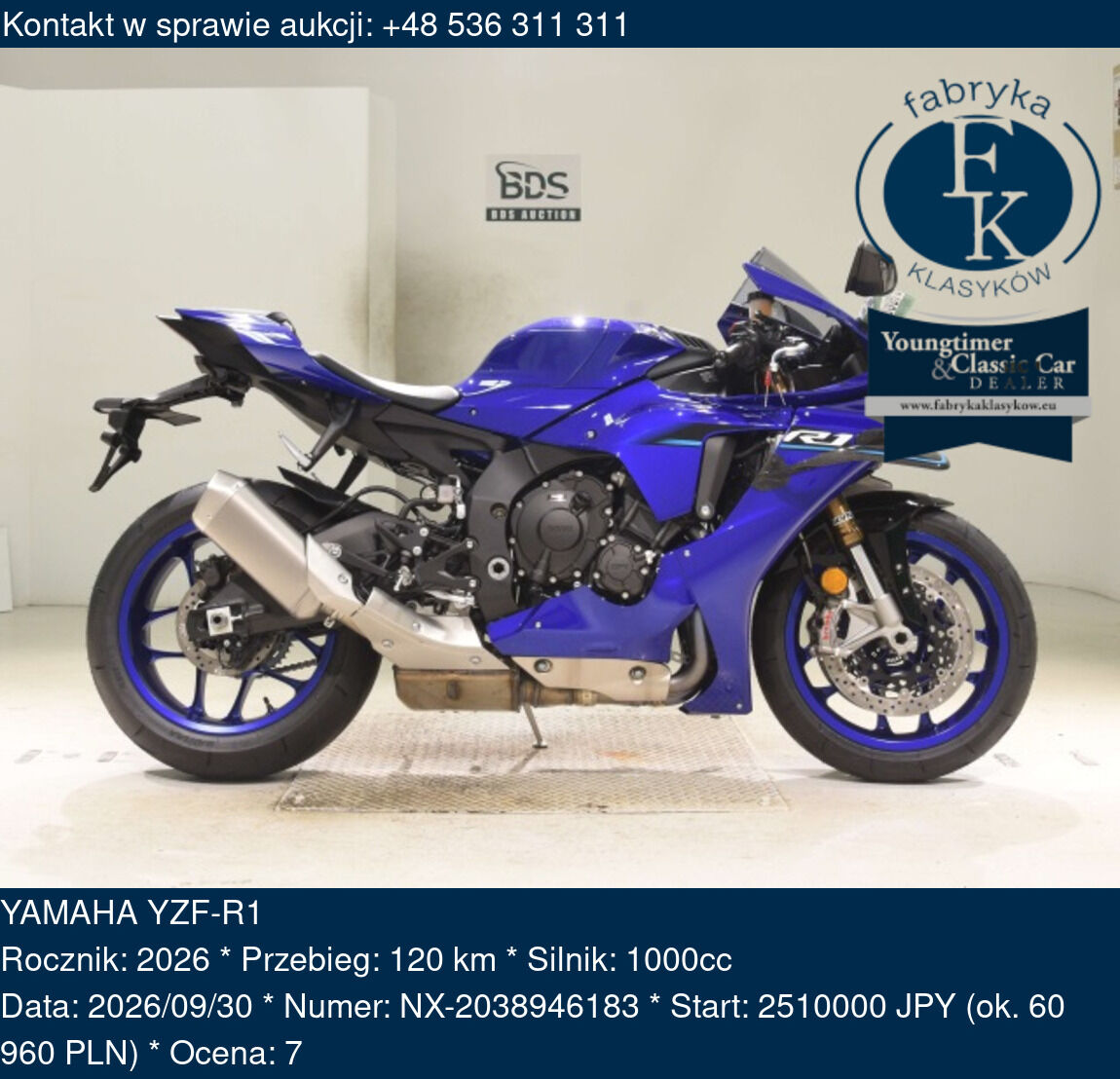 YAMAHA YZF-R1 2026 - zdjęcie 2