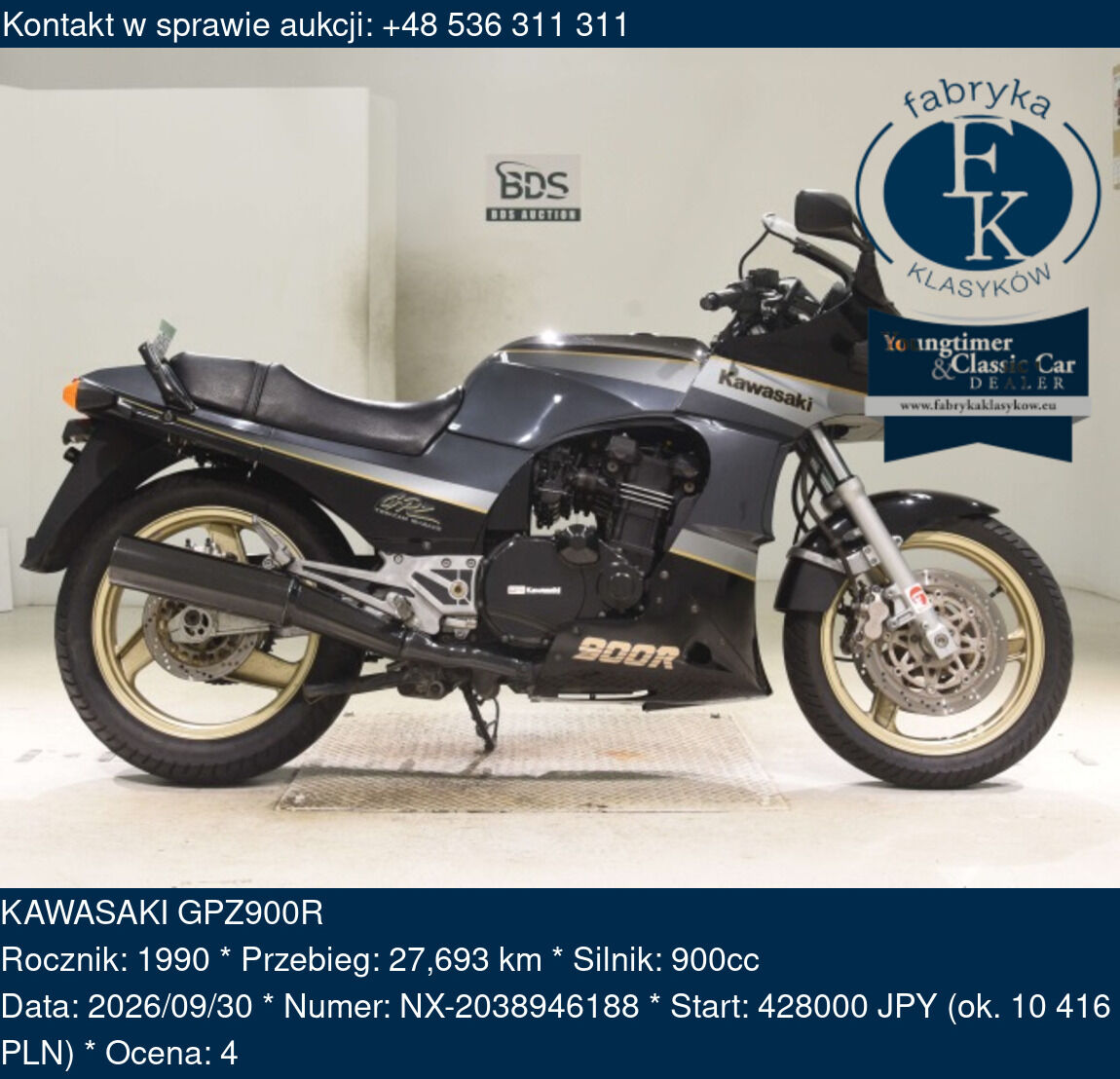 KAWASAKI GPZ900R 1990 - zdjęcie 2