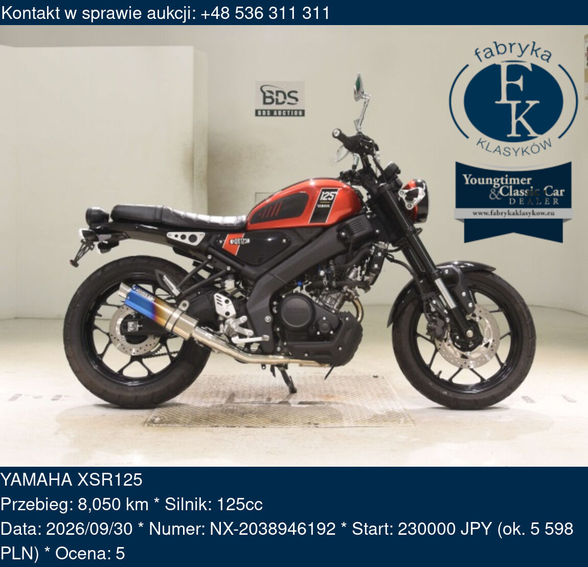 YAMAHA XSR125  - zdjęcie 2