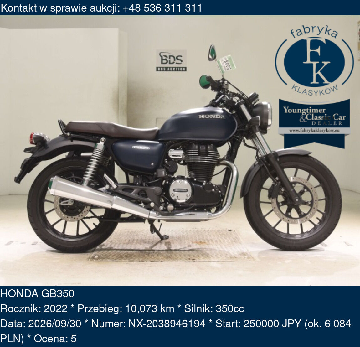HONDA GB350 2022 - zdjęcie 2