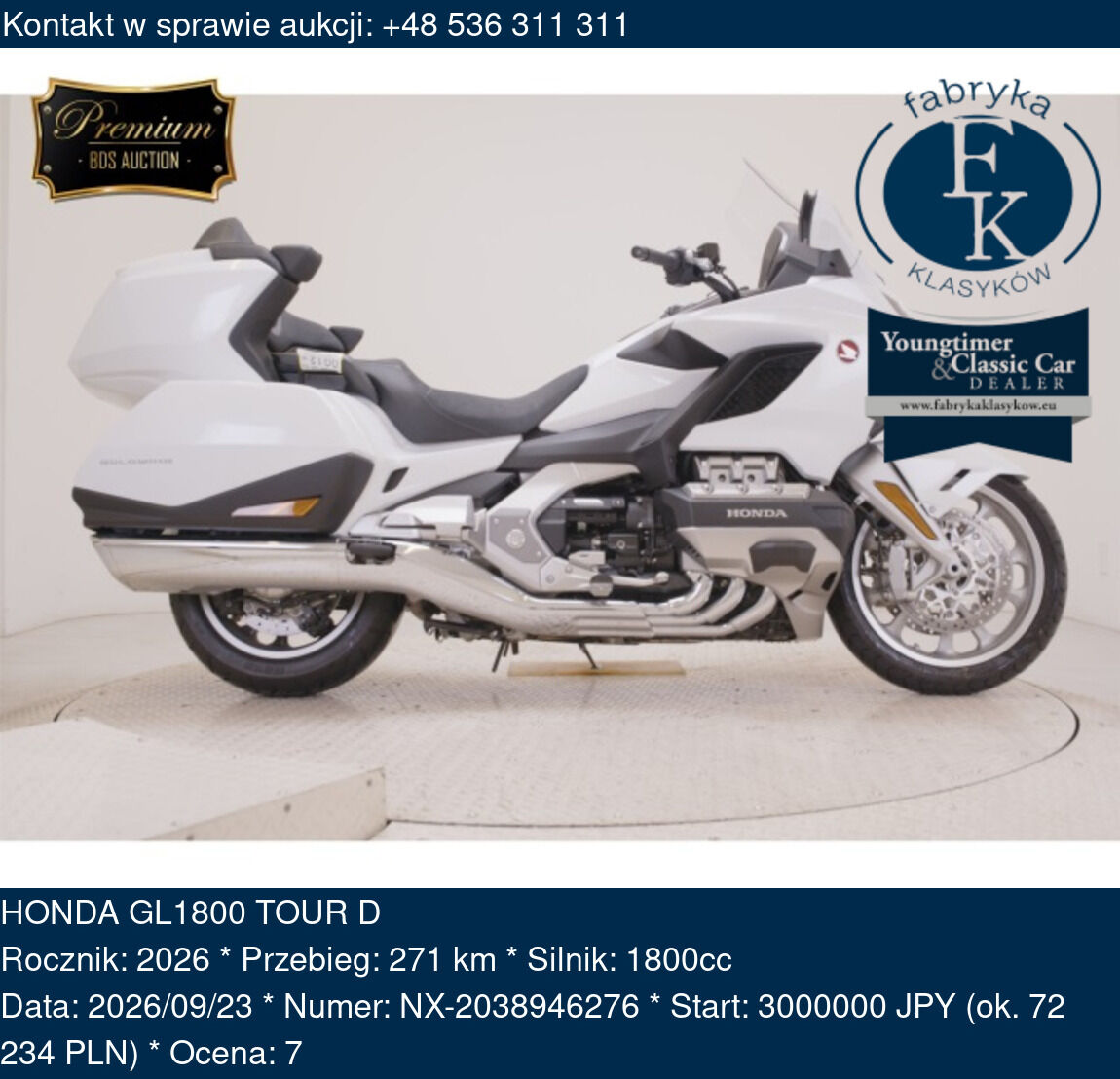 HONDA GL1800 TOUR D 2026 - zdjęcie 2