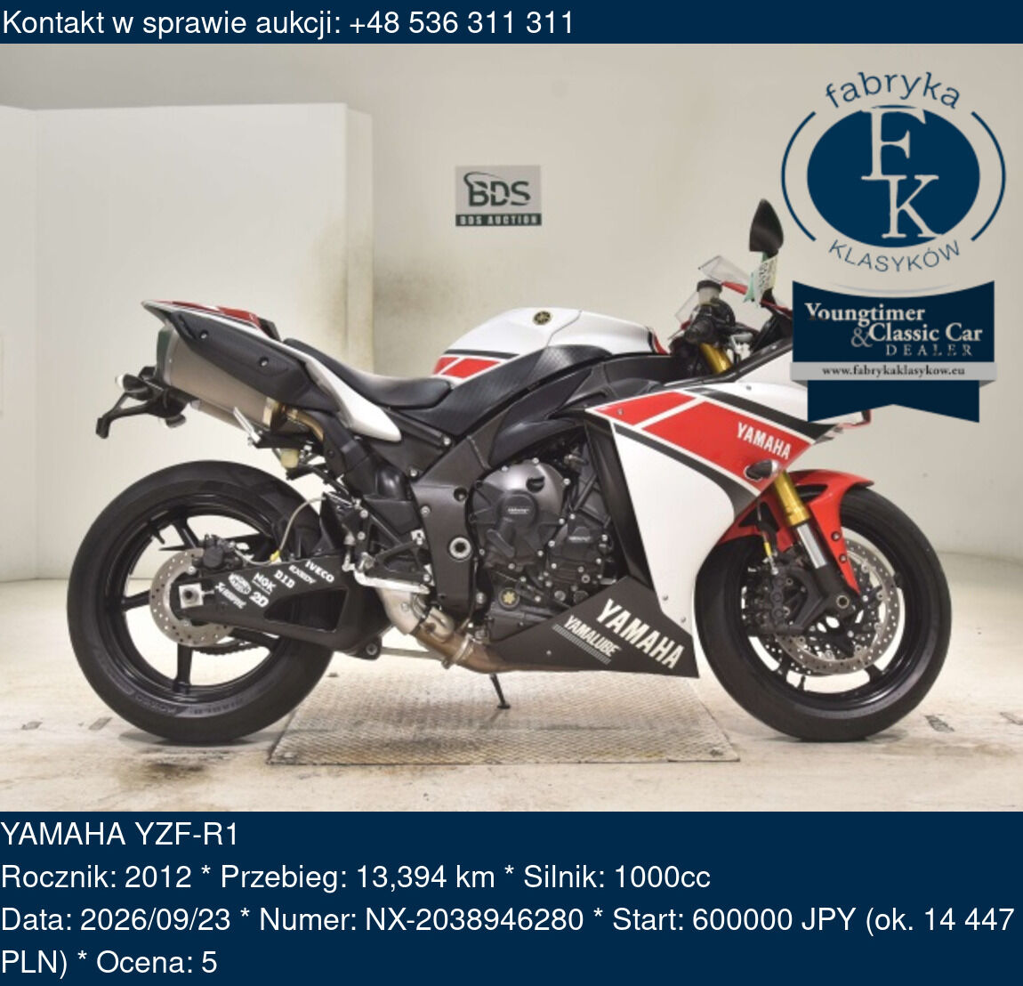 YAMAHA YZF-R1 2012 - zdjęcie 2