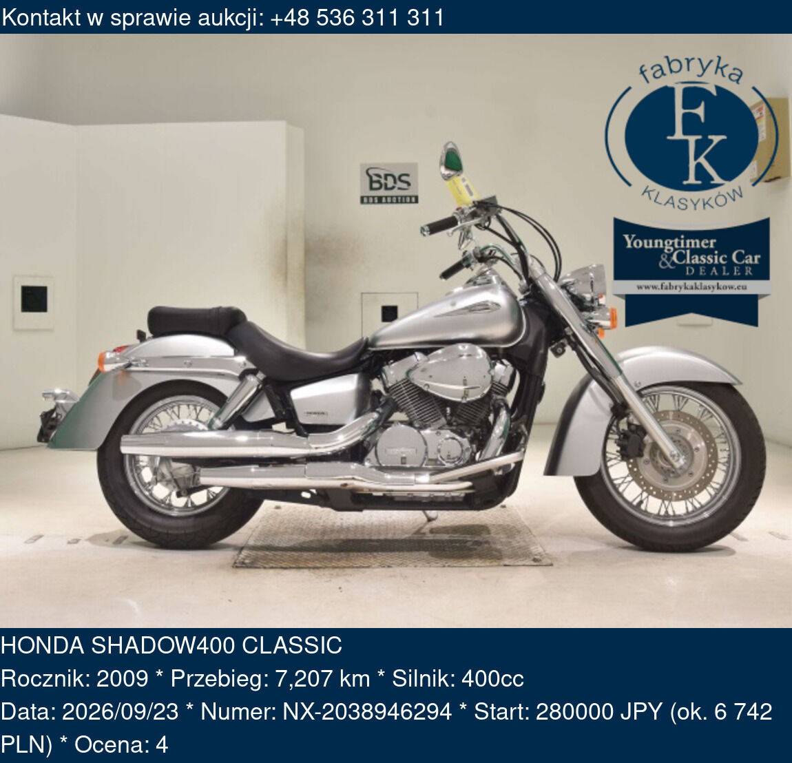 HONDA SHADOW400 CLASSIC 2009 - zdjęcie 2