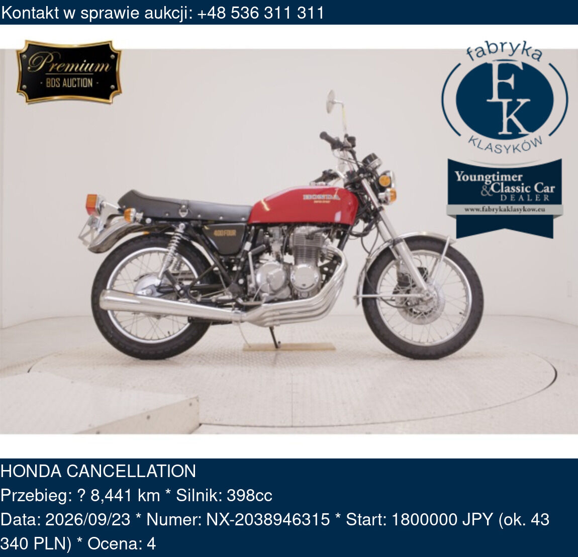 HONDA CANCELLATION  - zdjęcie 2