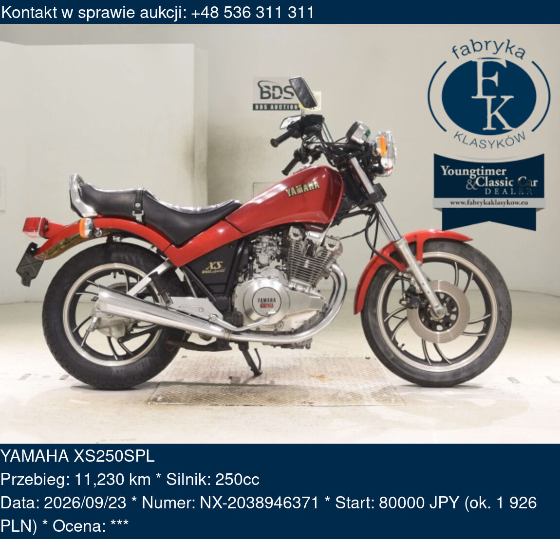 YAMAHA XS250SPL  - zdjęcie 2