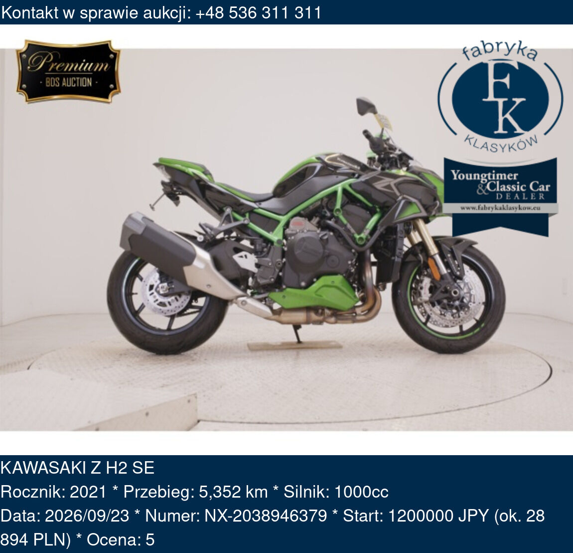 KAWASAKI Z H2 SE 2021 - zdjęcie 2