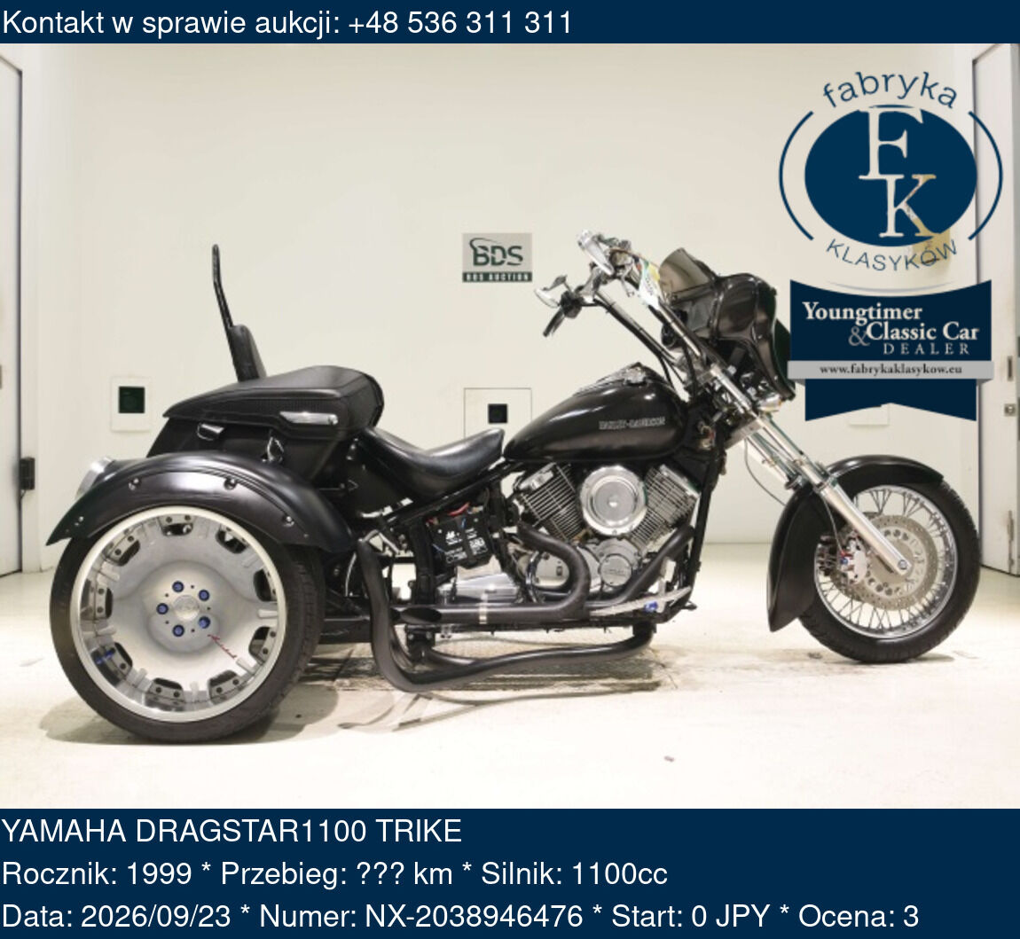YAMAHA DRAGSTAR1100 TRIKE 1999 - zdjęcie 2
