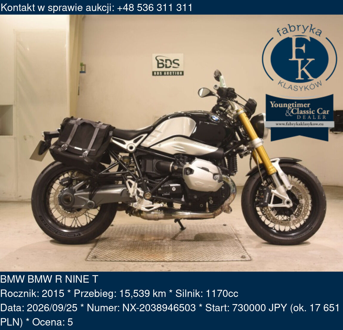BMW BMW R NINE T 2015 - zdjęcie 2