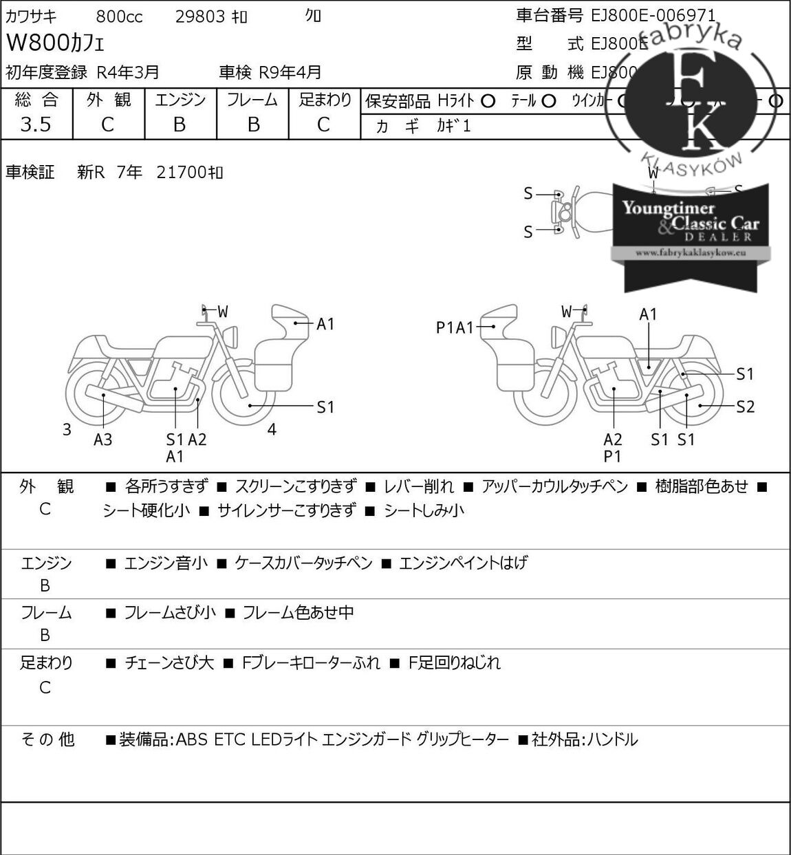 KAWASAKI W800KAFE 2022 - zdjęcie 7