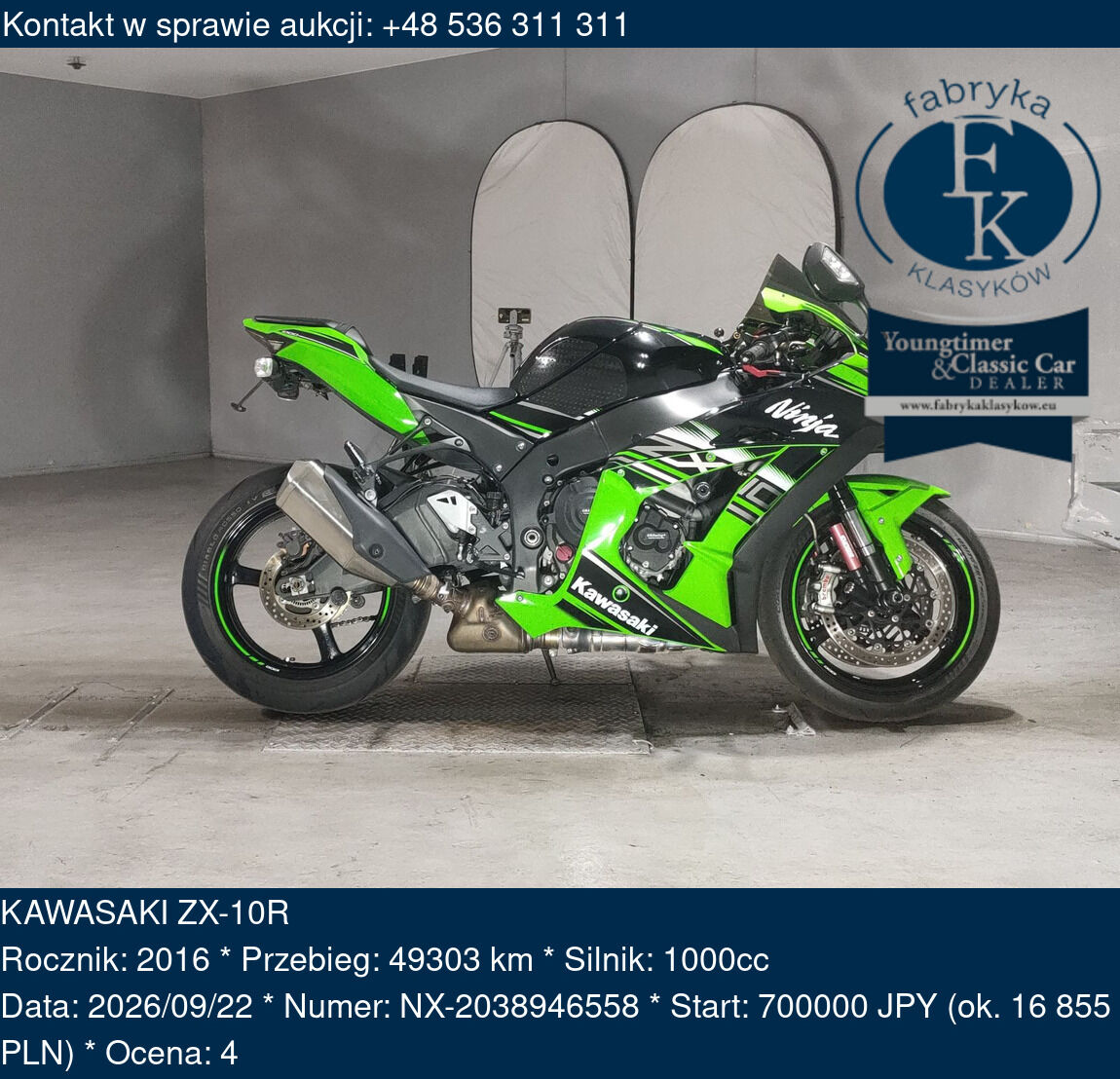 KAWASAKI ZX-10R 2016 - zdjęcie 2