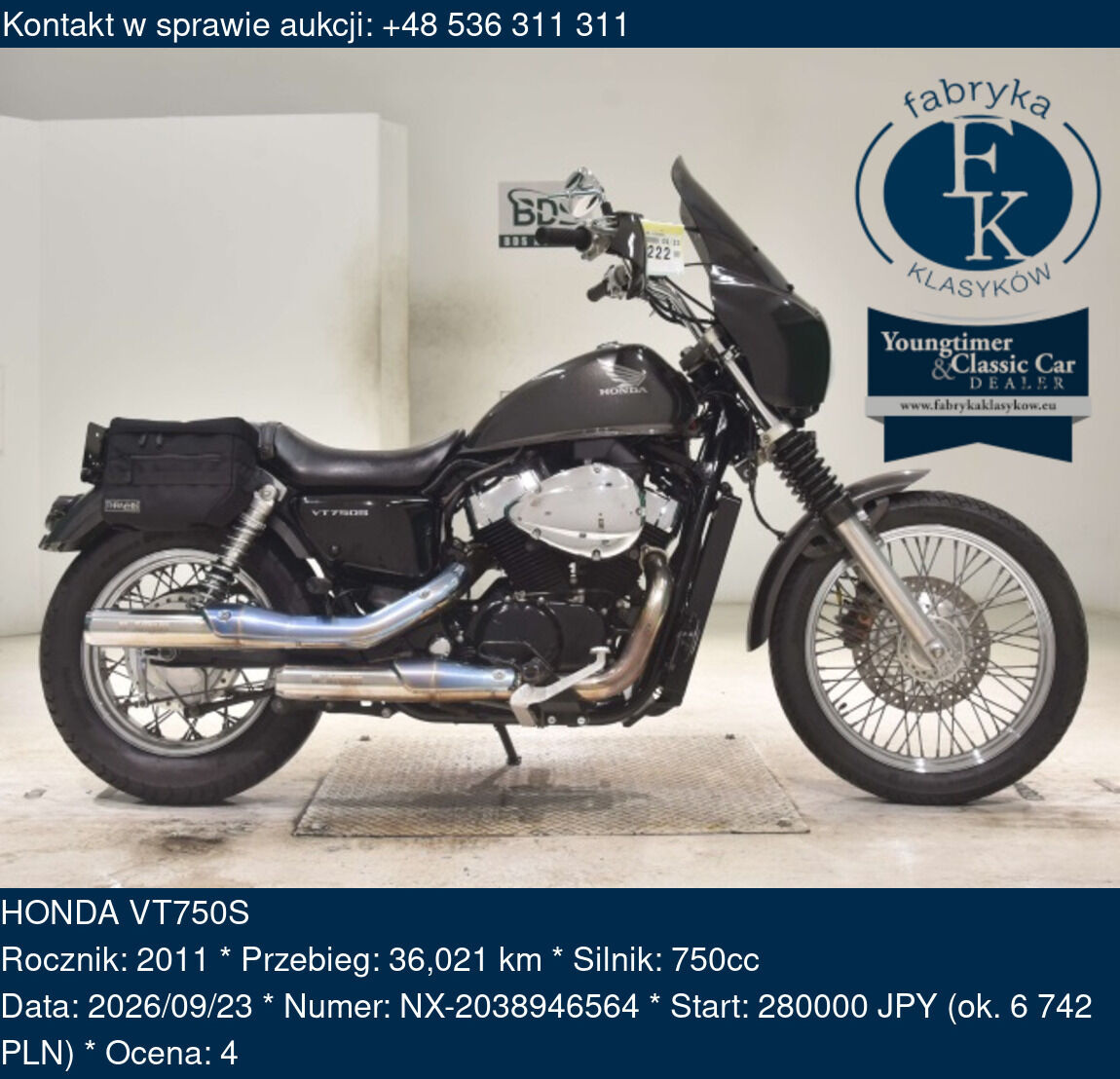 HONDA VT750S 2011 - zdjęcie 2