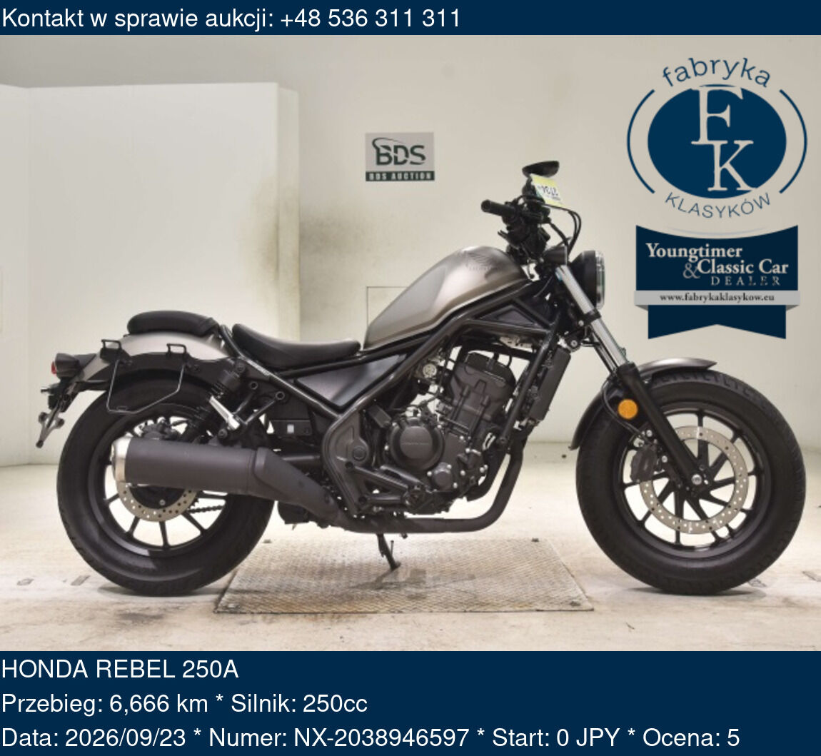 HONDA REBEL 250A  - zdjęcie 2