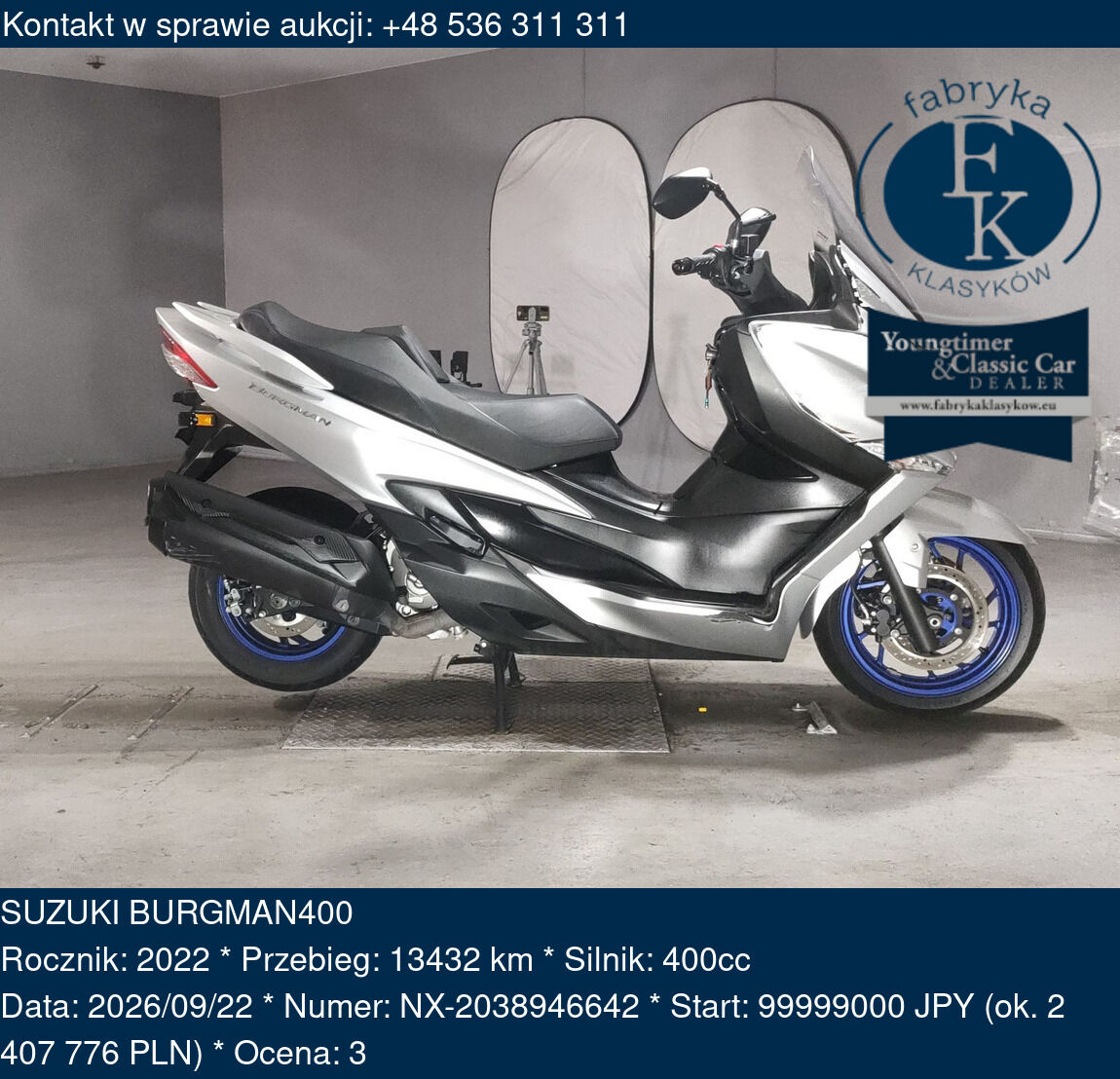 SUZUKI BURGMAN400 2022 - zdjęcie 2
