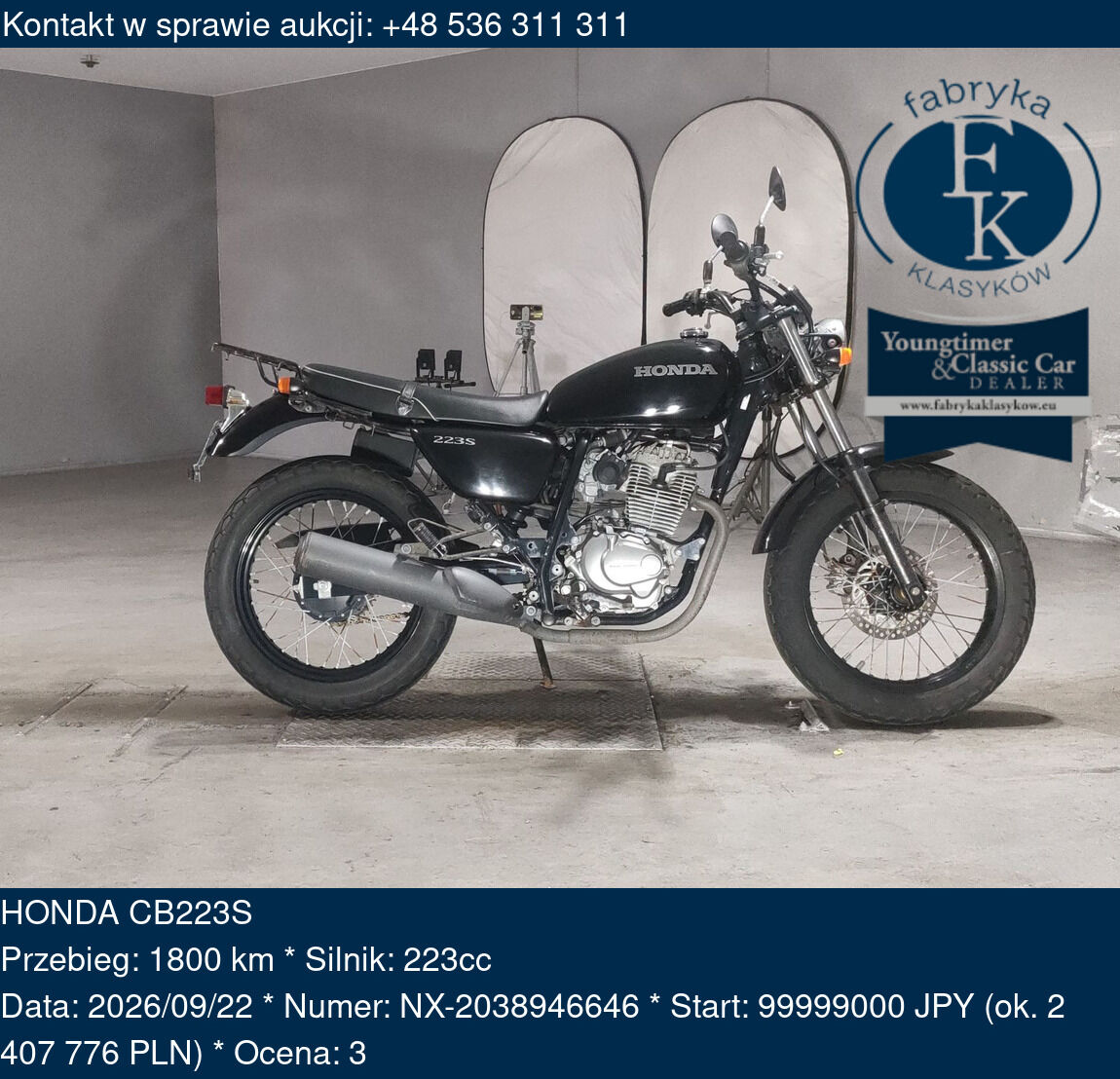 HONDA CB223S  - zdjęcie 2