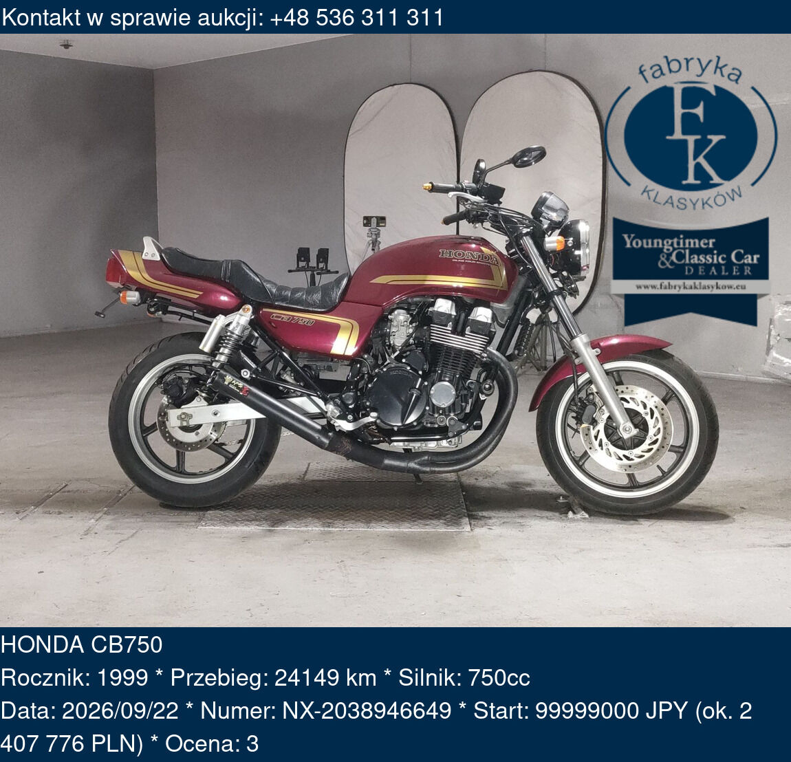 HONDA CB750 1999 - zdjęcie 2