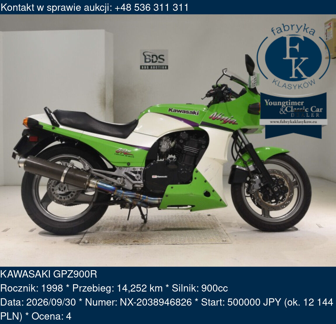 KAWASAKI GPZ900R 1998 - zdjęcie 2