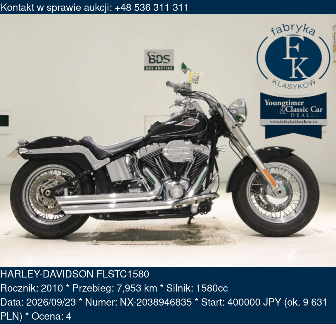 HARLEY-DAVIDSON FLSTC1580 2010 - zdjęcie 2