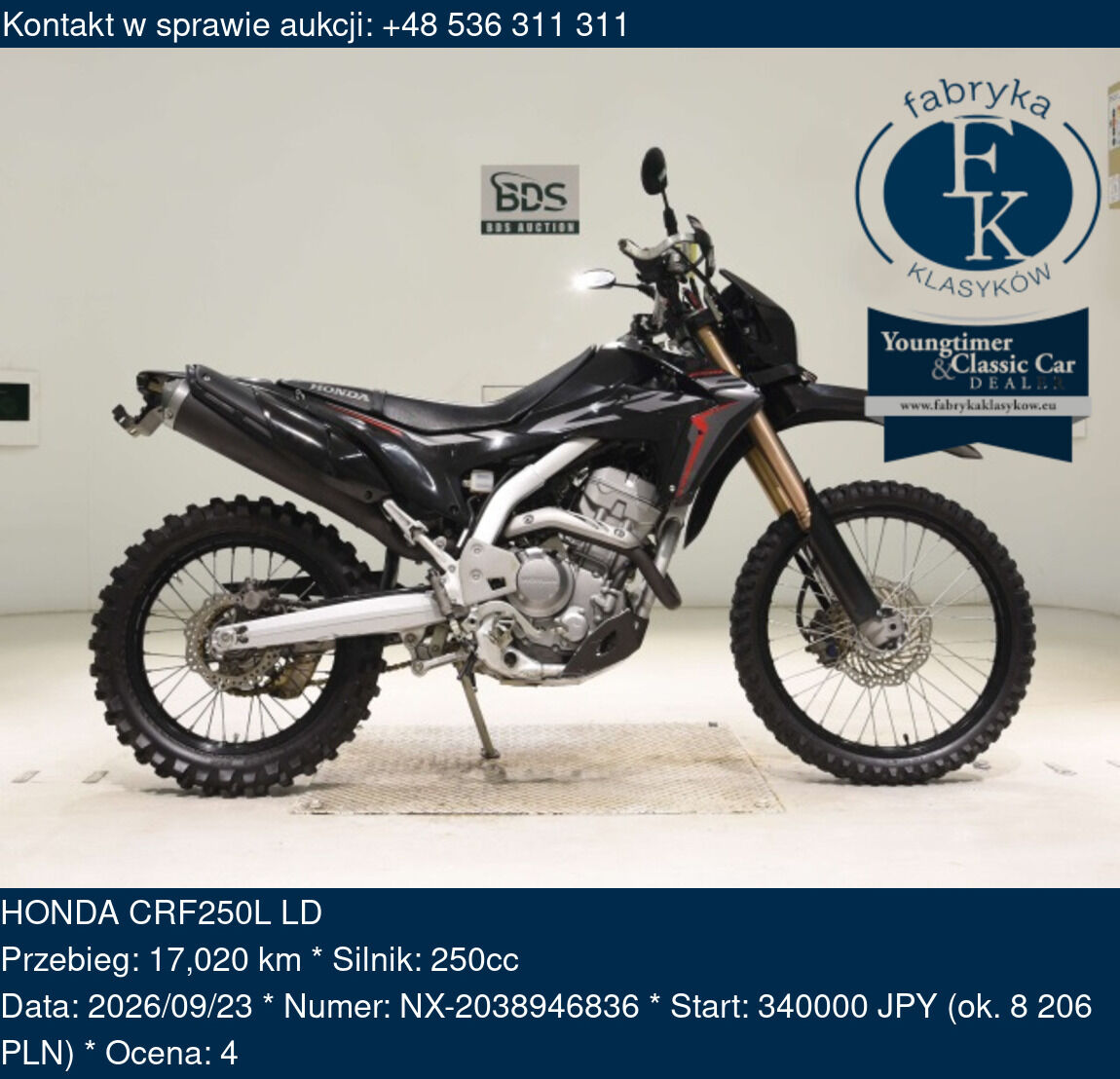 HONDA CRF250L LD  - zdjęcie 2
