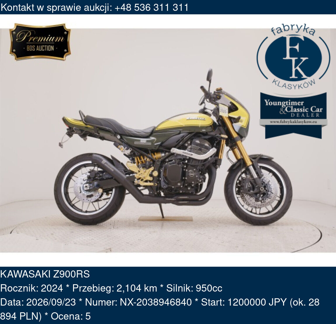 KAWASAKI Z900RS 2024 - zdjęcie 2