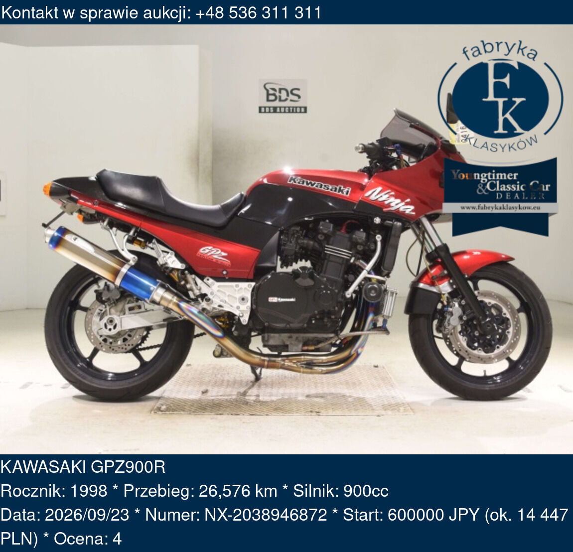 KAWASAKI GPZ900R 1998 - zdjęcie 2