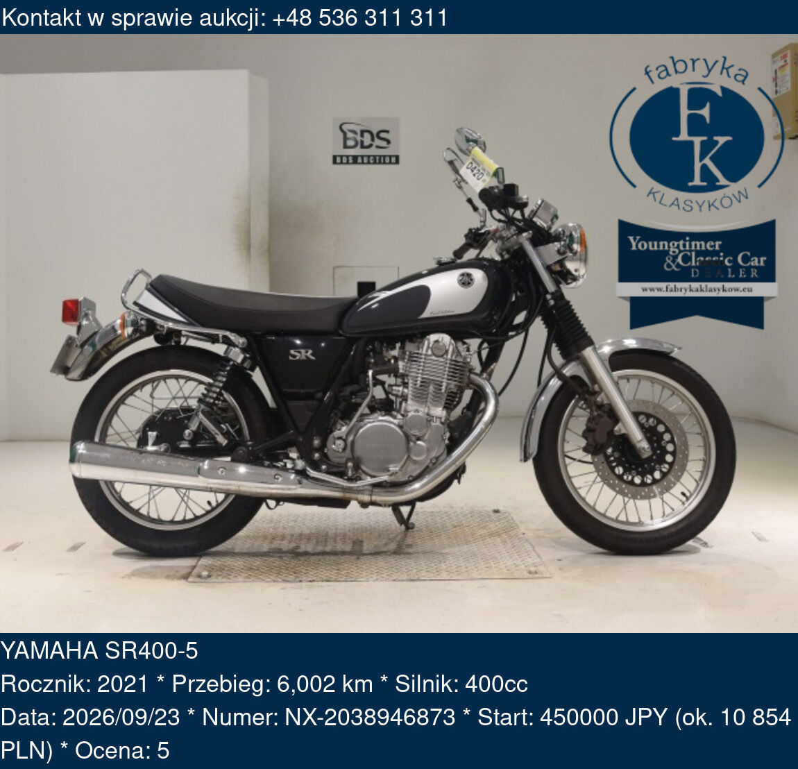 YAMAHA SR400-5 2021 - zdjęcie 2